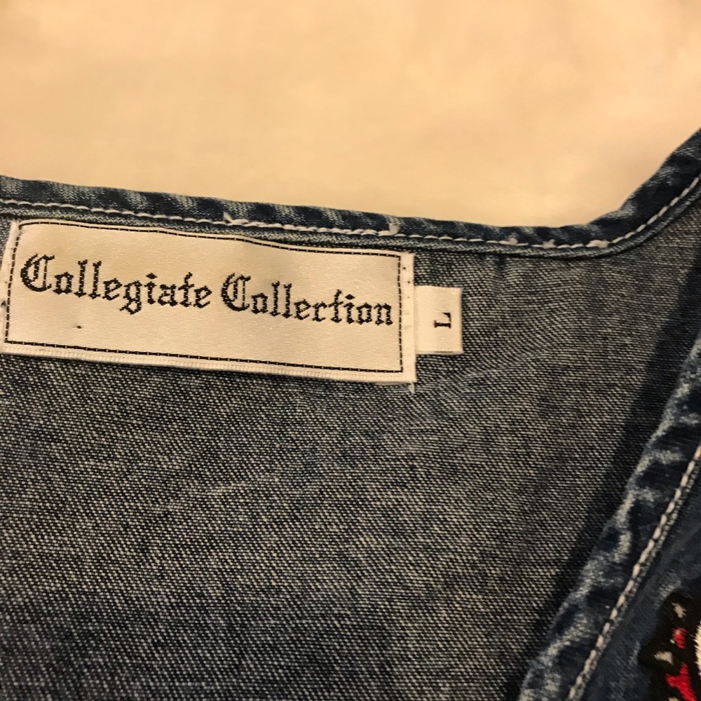 VINTAGE UGA Collegiate Collection  Denim VEST - Picture 5 of 5